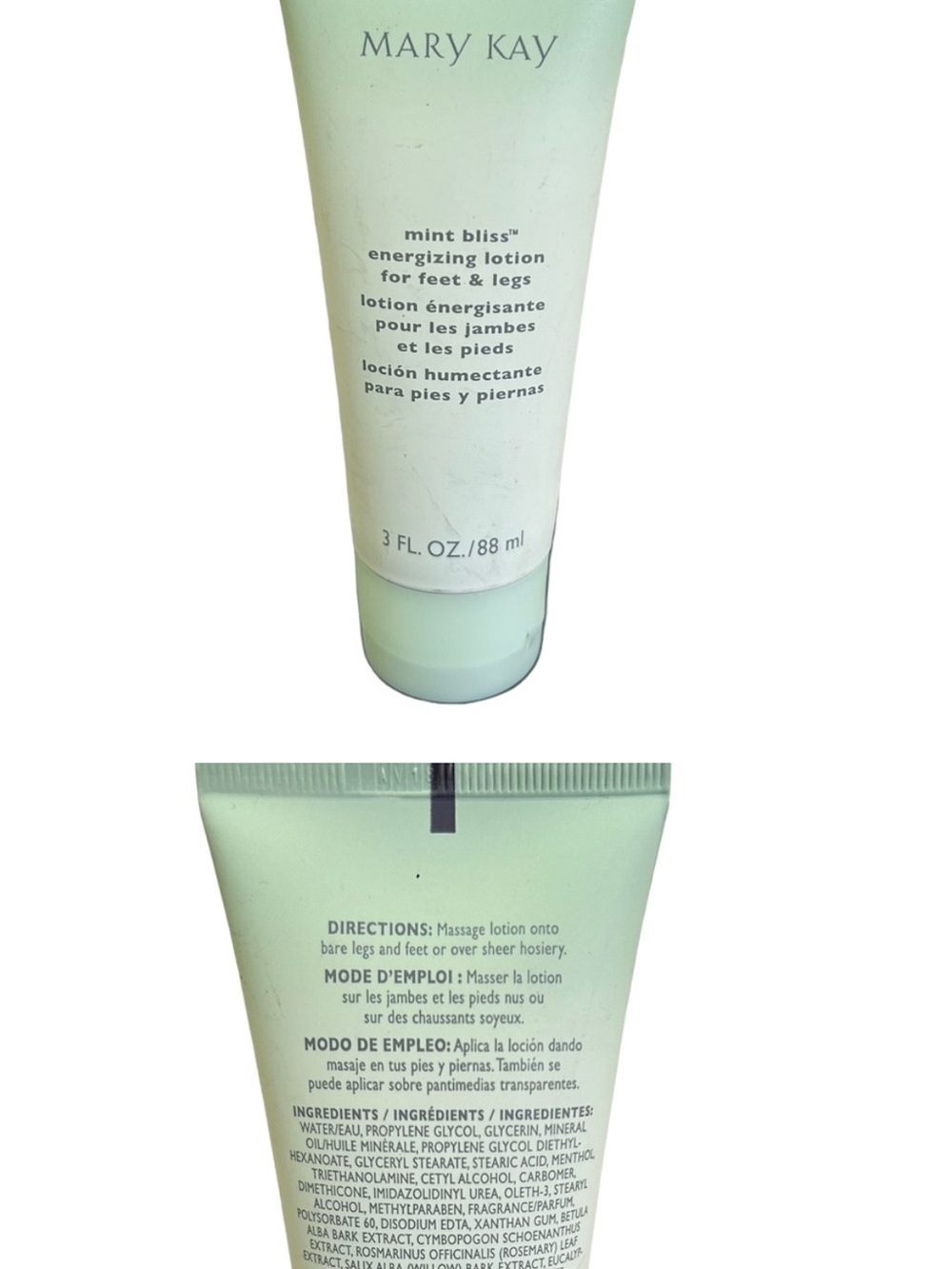 Mary Kay Mint Bliss Energizing Foot & Leg Lotion - Light Mint